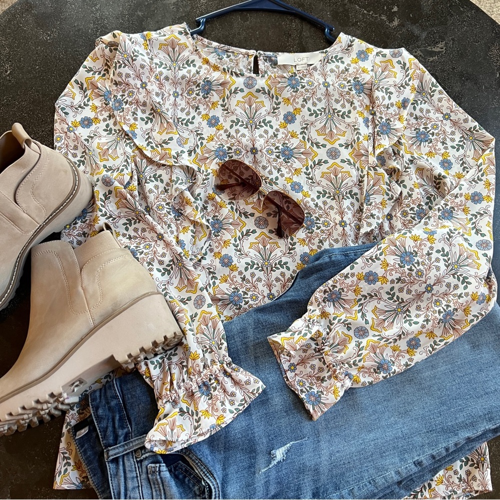 Loft Floral Blouse - Size S/M